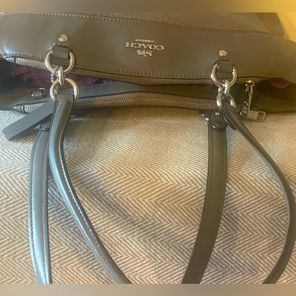 Coach Brooke Carryall Gray Suede Trim  Satchel/ Crossbody - GUC - Picture 11 of 14